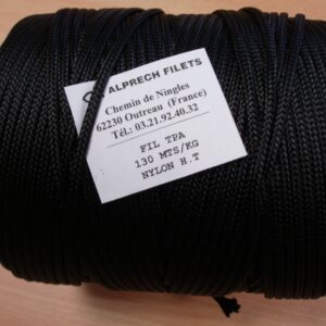 Tresse Polyamide Ø 4.75 mm, Noire, 130 M/kg, en Bobine de 2 kg